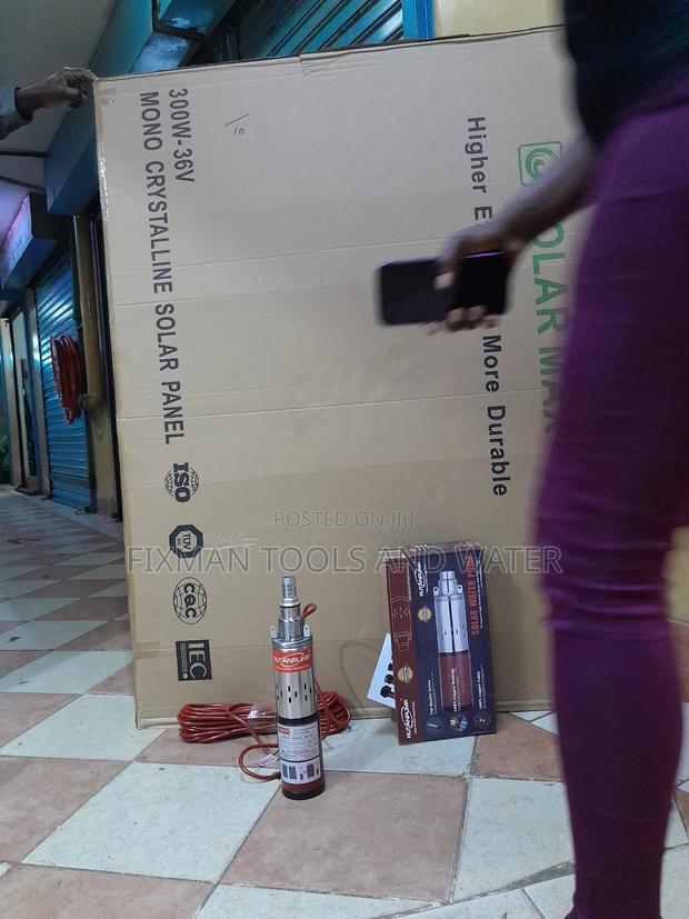 Solar Submersible Pump 250w 50m Head And Panel 300 Watts - thumbnail 3