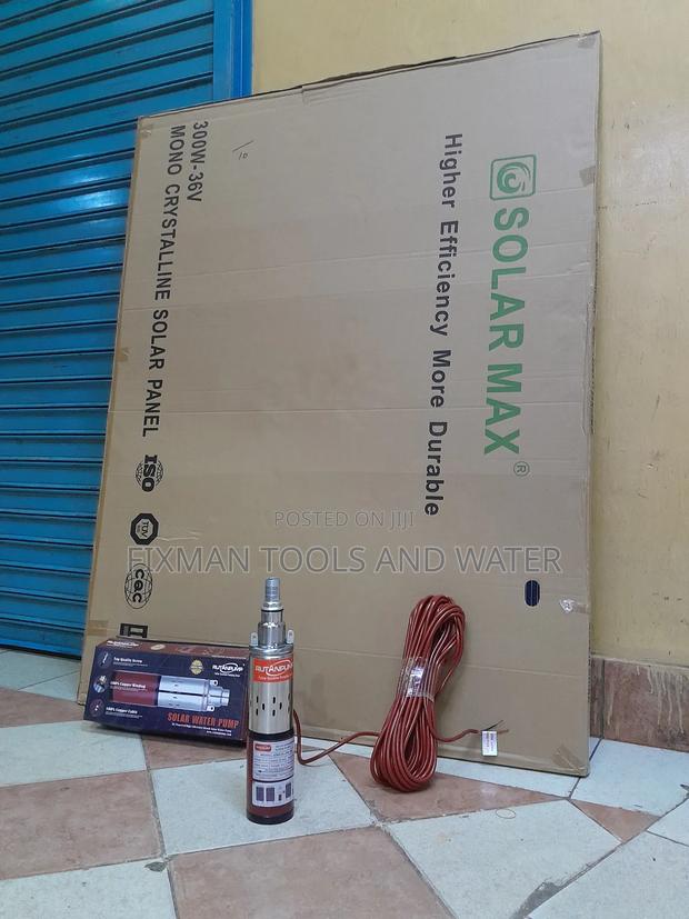 Powerful Deep Well Solar Pump 250watts 50m And 300w Panel - main view