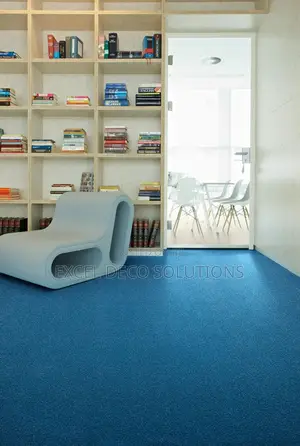 Blue Office Space Wall to Wall Carpet
