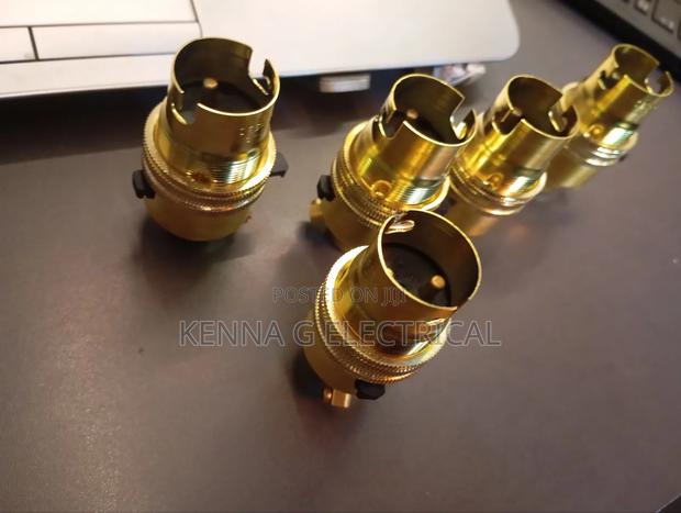 Electricals Brass Holder for Vintage Light Bulb - main view