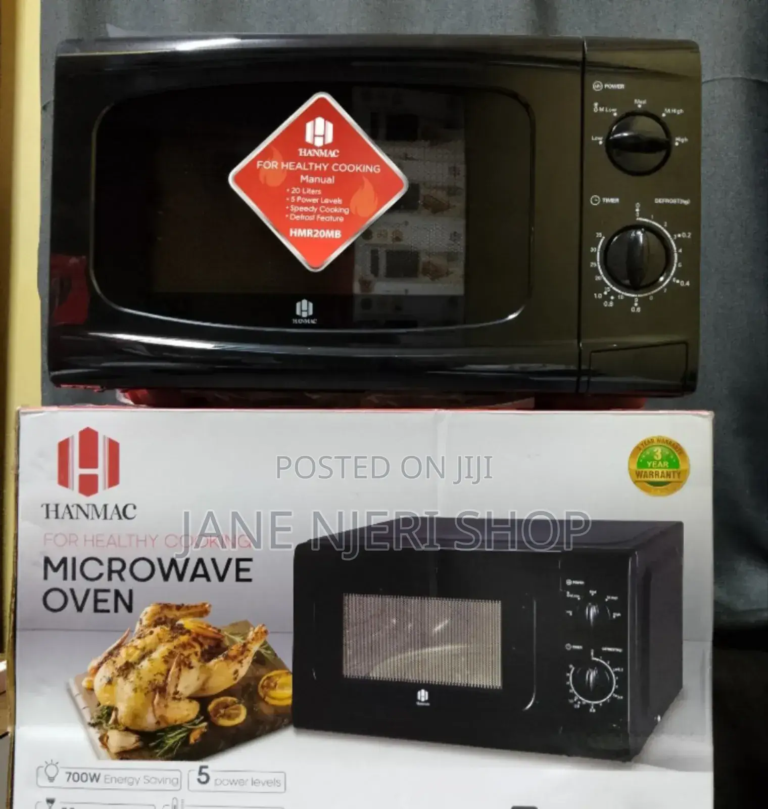 Black Hanmac Manula. 20l Microwave