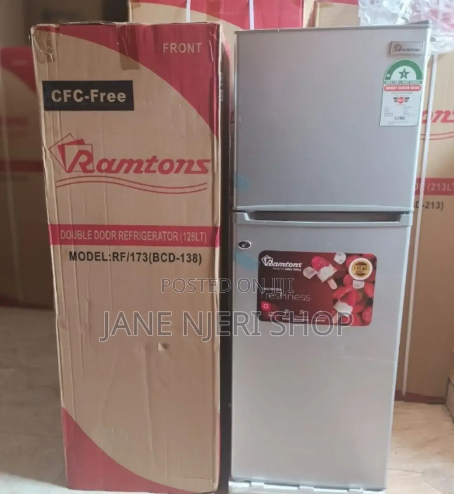 128litre Ramtons Double Door Refrigerator