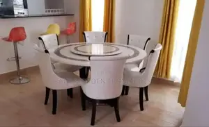 Round Marble Table With Six Marble Chairs