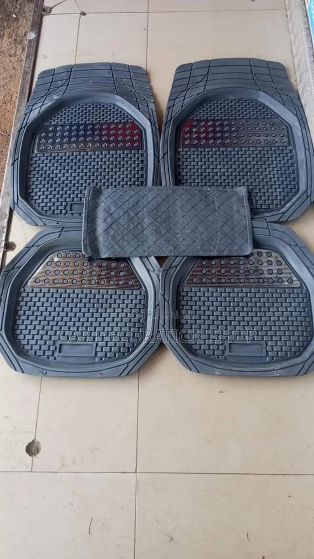 Grey 5pc Car Floor Mud Carpet Rubber Mats