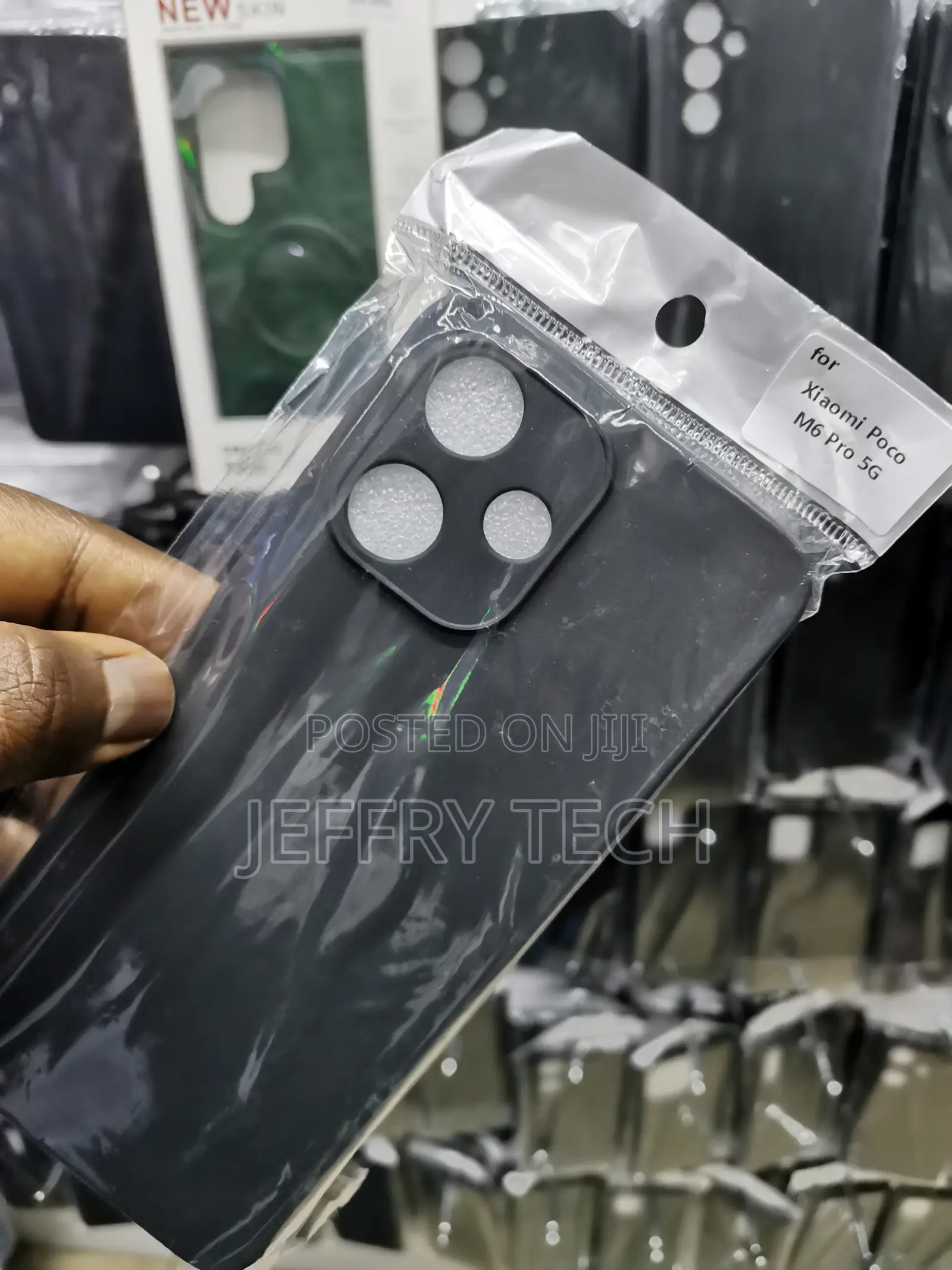 Soft Silicone Back Case Cover for Poco M6 Pro 5g-Black