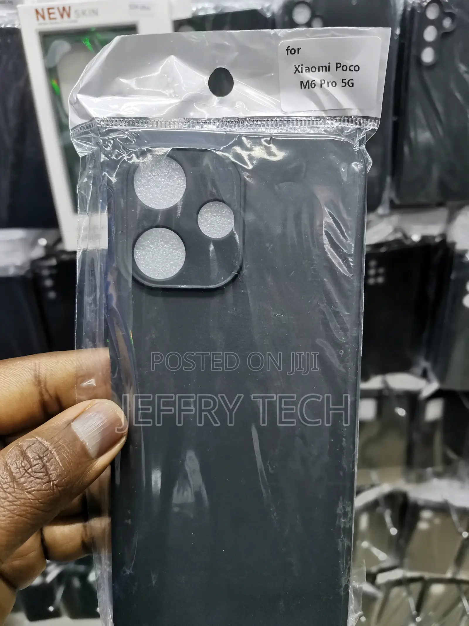 Soft Silicone Back Case Cover for Poco M6 Pro 5g-Black