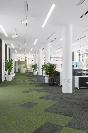 Green Themed Office Carpet Tiles