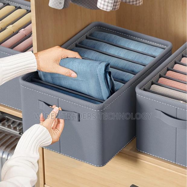 *9 Grid Jeans Wardrobe Organizer.Colour : Grey Oxford