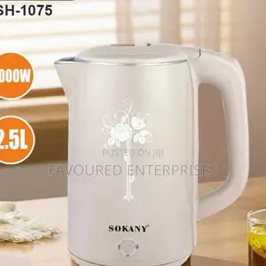 Sokany Electric Kettle 2.5ltrs Plastic Coated