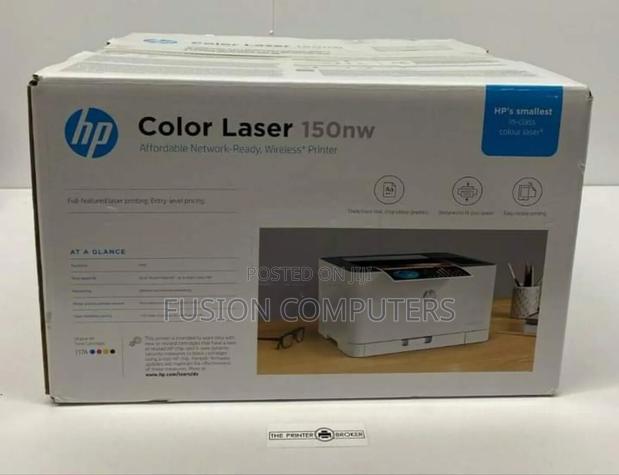 Hp Colour Laser 150nw Wireless Printer, White - main view