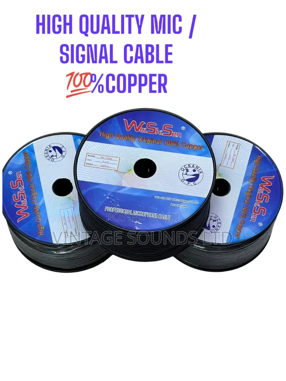 High Quality Signal Mic Cable 80 Meter Lengh