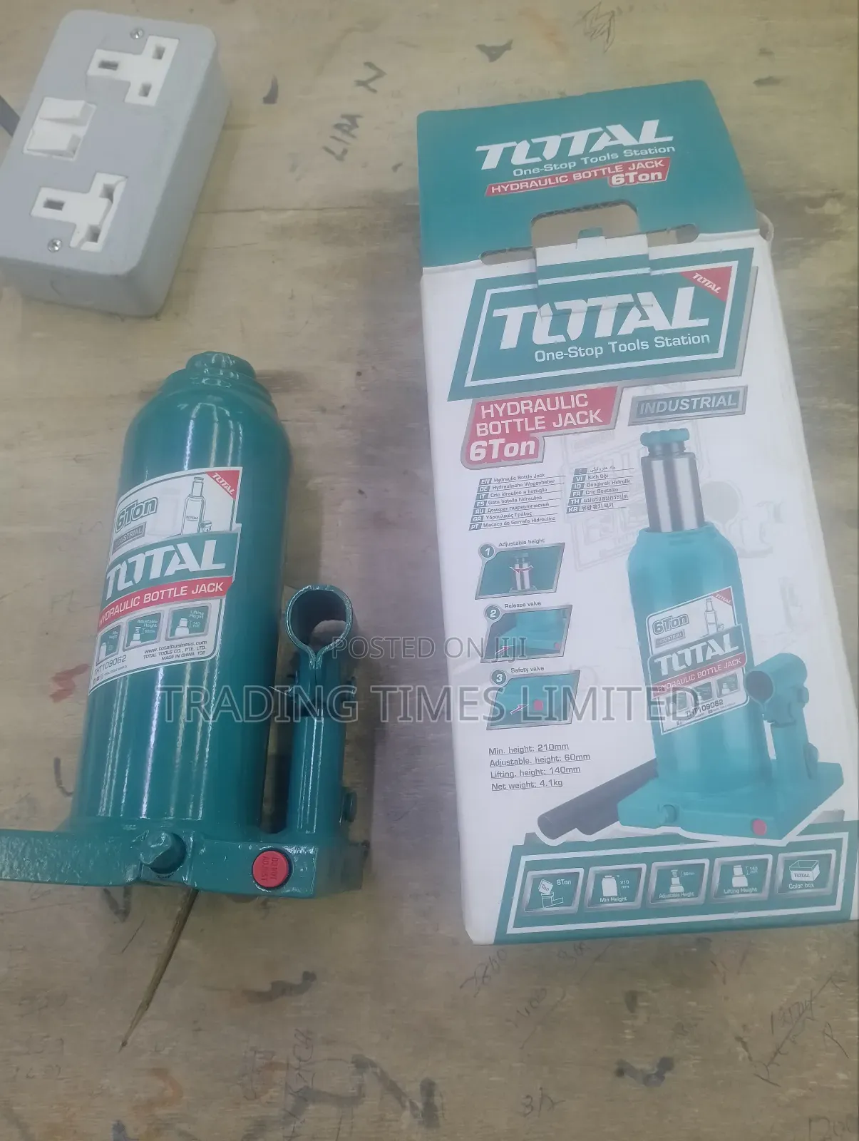 6 Tones Total Hydraulic Bottle Jack