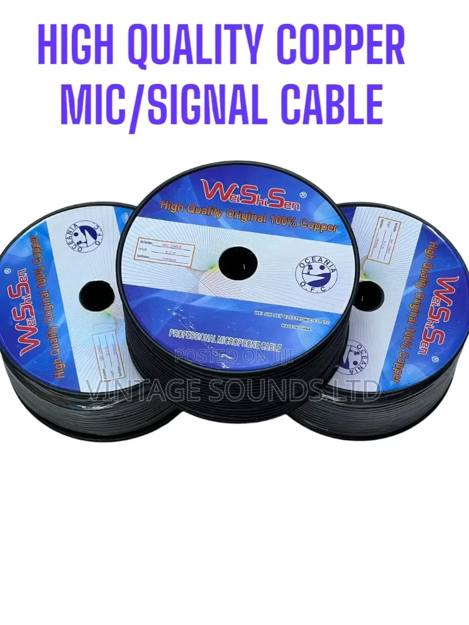Balanced High Quality Mic Signal Cable ( 80 Meter Black )