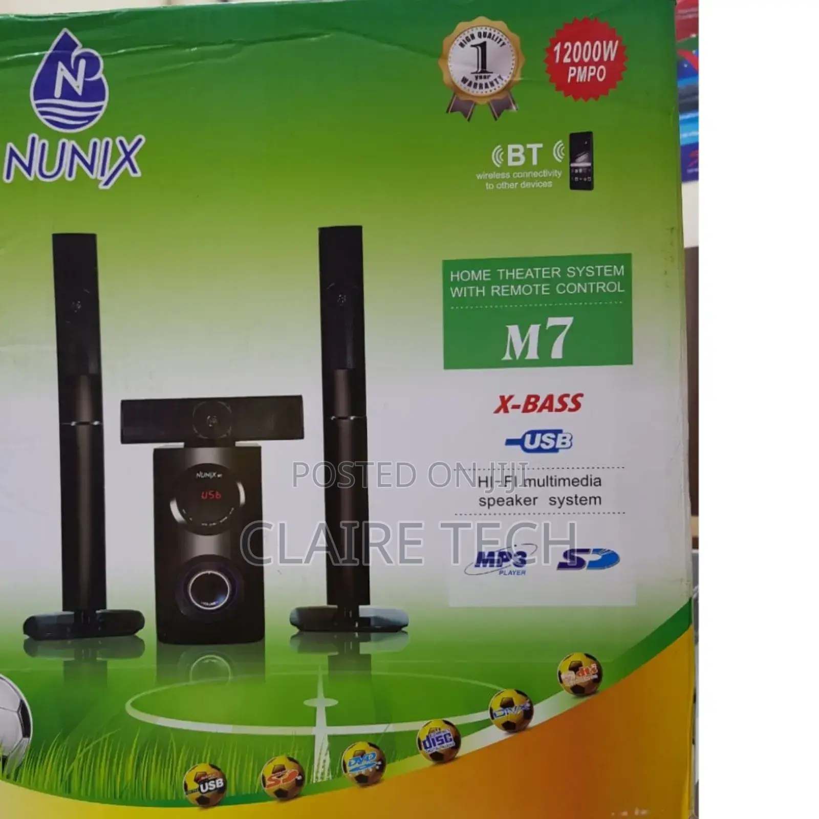 *Nunix 3.1 M7 Home Theater System 12000watts