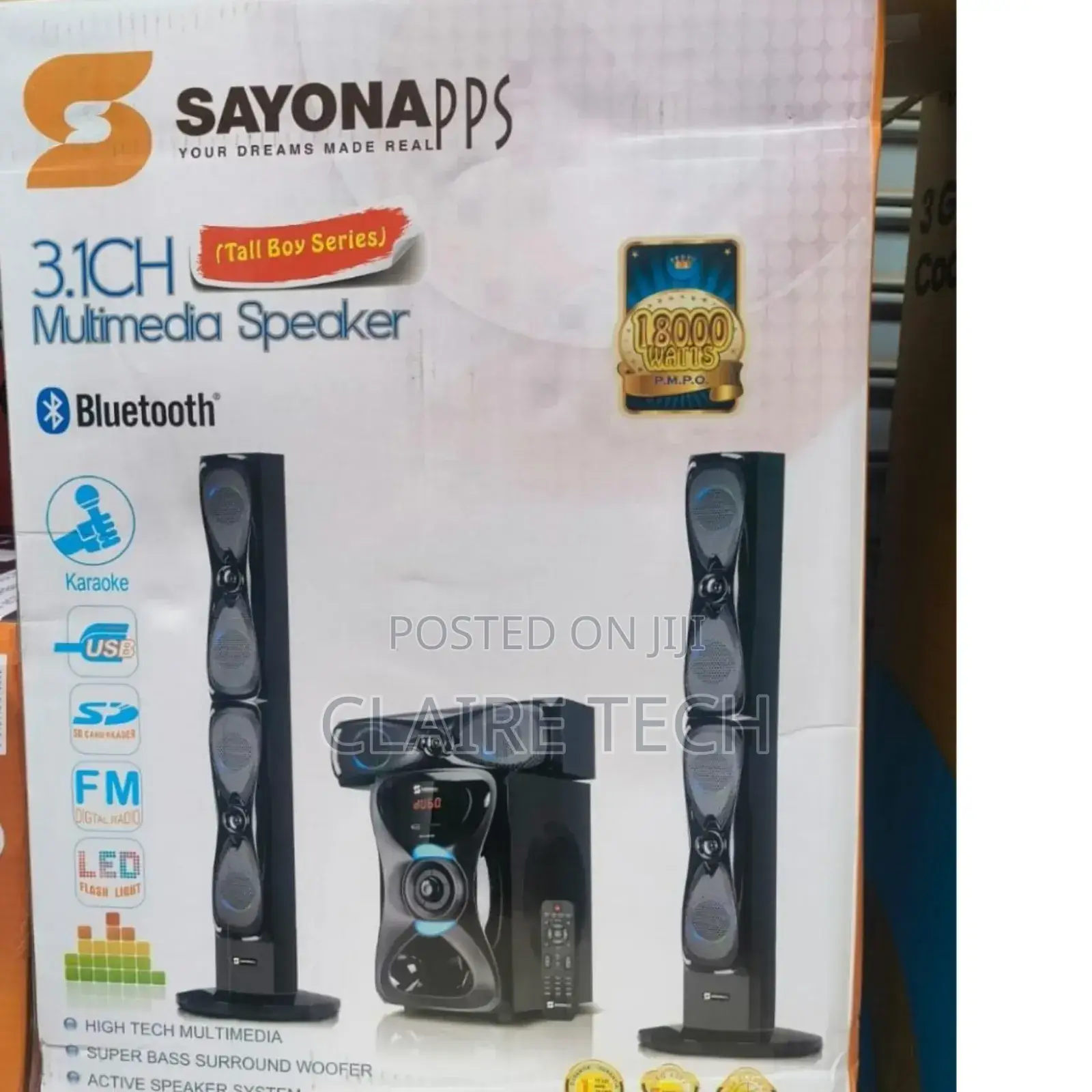 *Sayona SHT-1204BT 3.1 Tall Boy Home Theater System