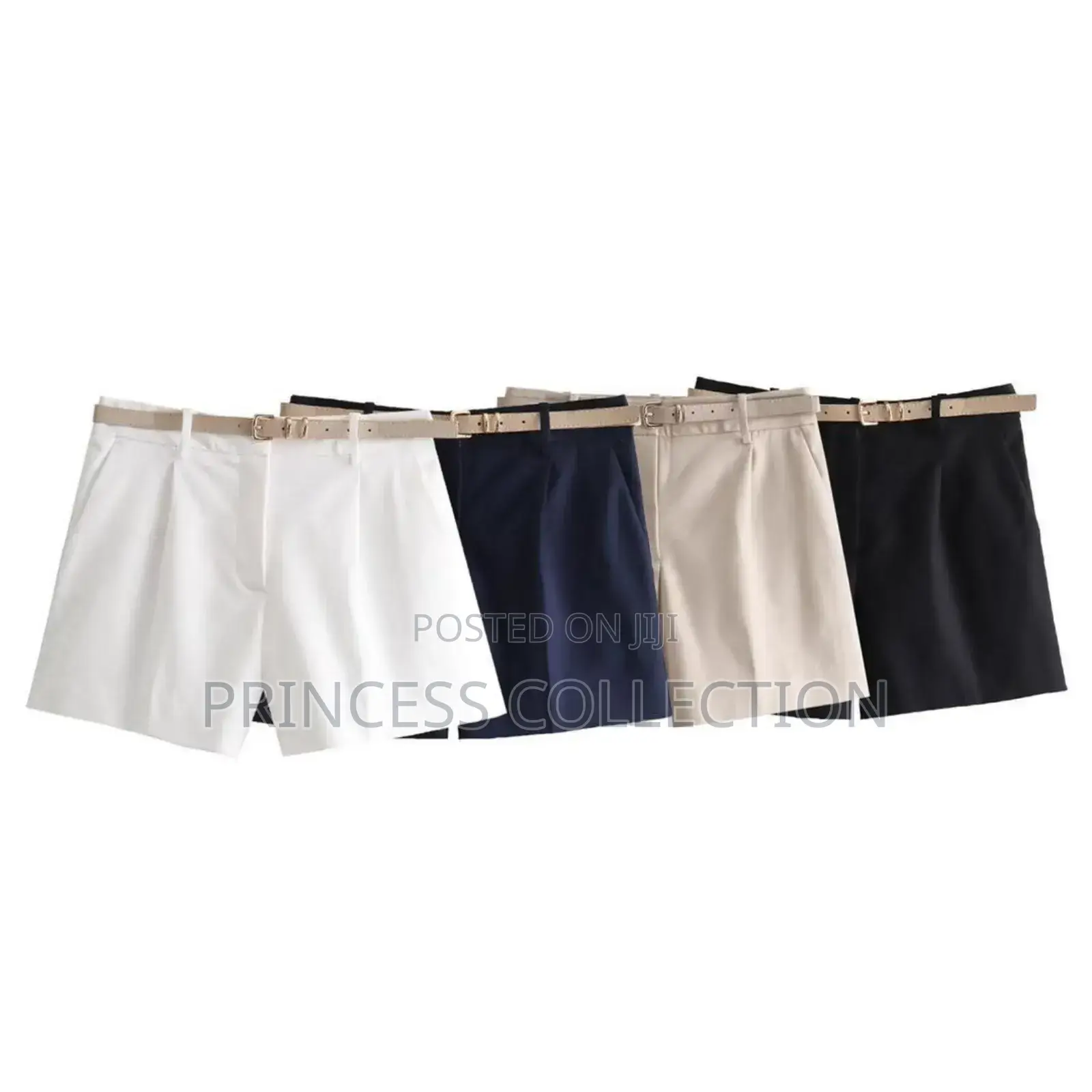 Cute Khaki Shorts With Belt