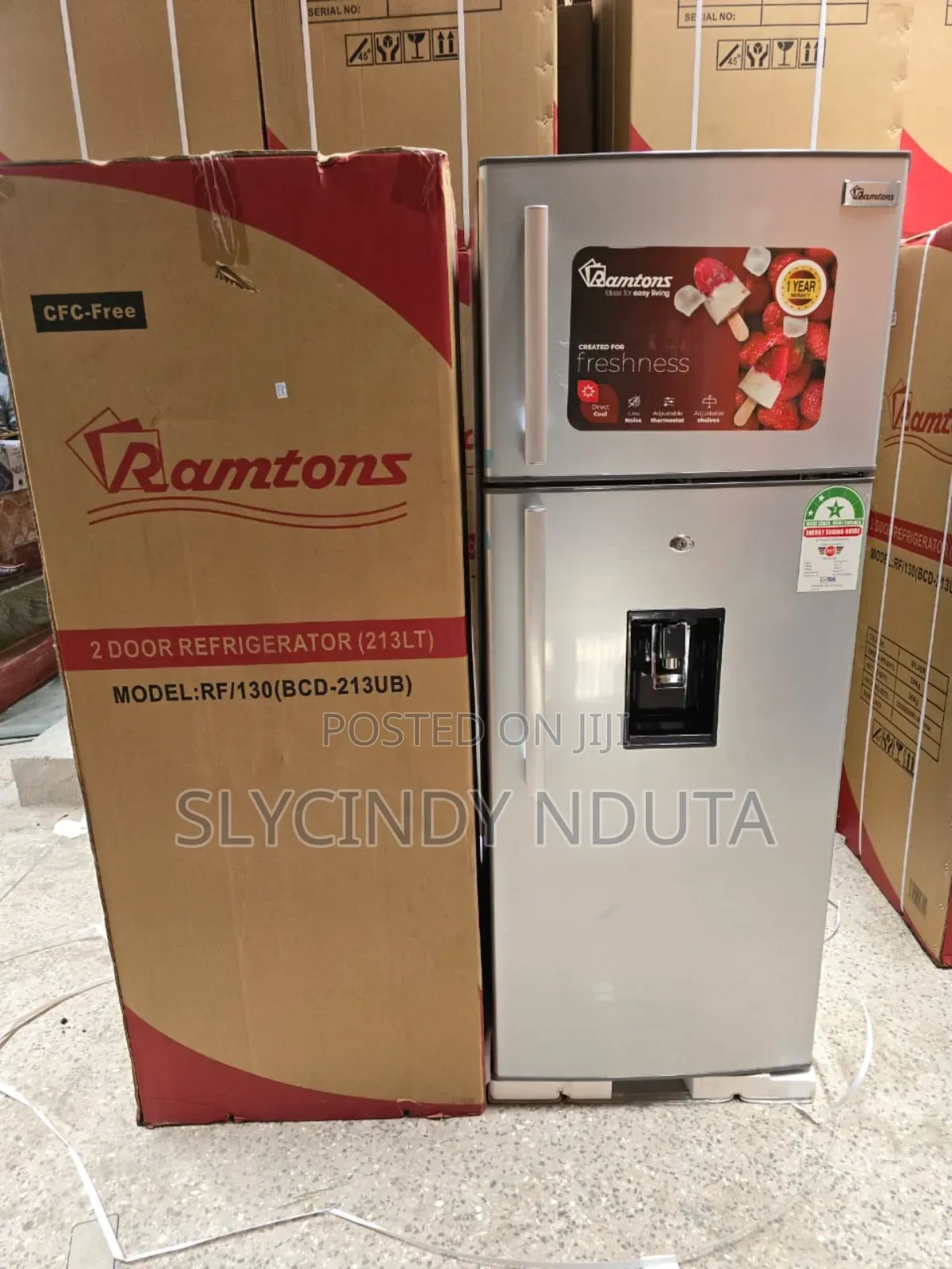 Ramtons Rf/130 -213l Door Direct Cool Fridge+Dispenser