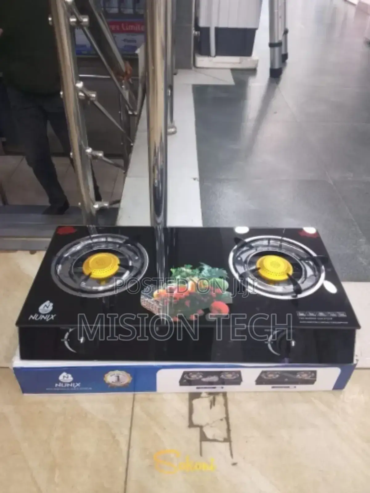 Nunix Two Burners Glass Gas Stove- °