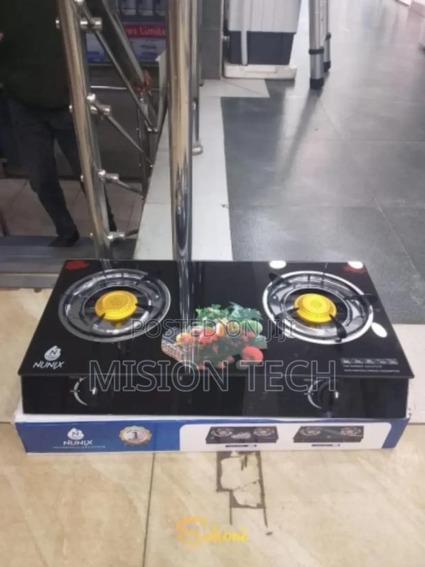 Nunix Two Burners Glass Gas Stove- °