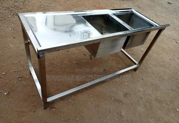 Commercial Heavy Duty Double Sink. - main view