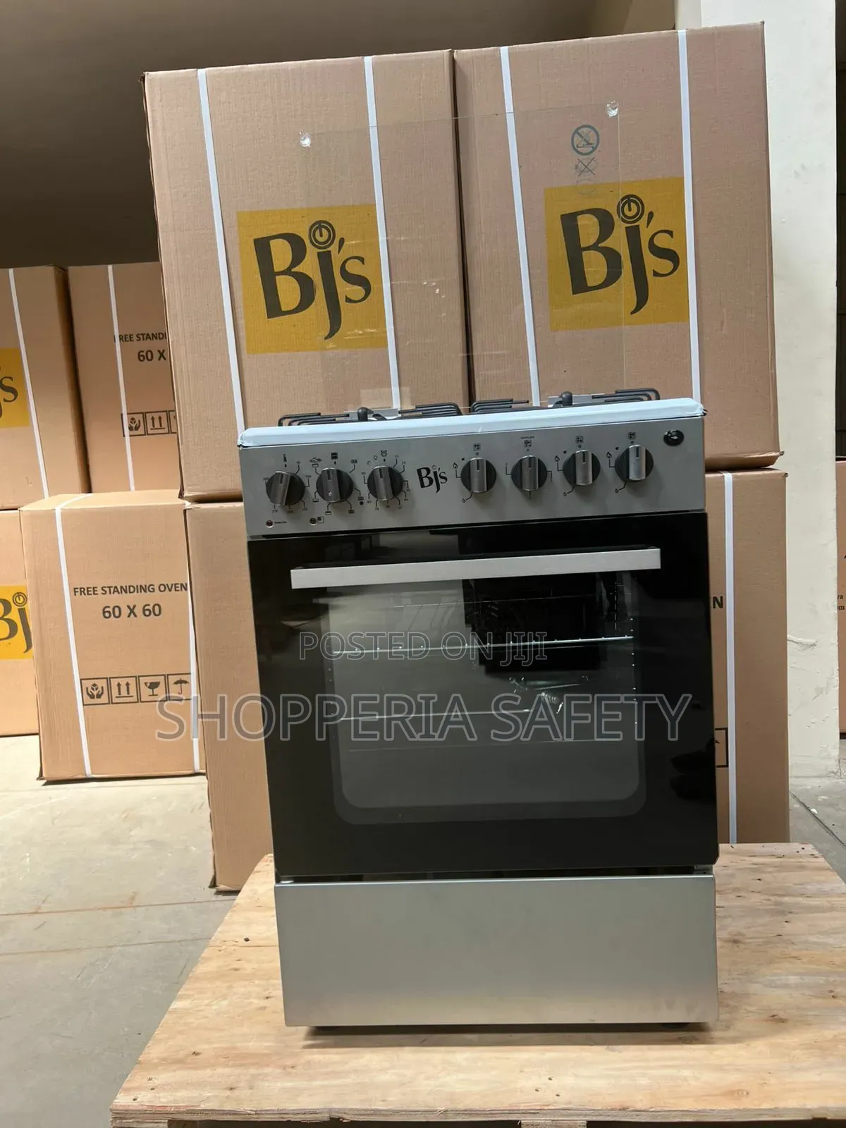 New Model Silver BJS 60X60 3-Gas+1 Hot Plate With Turbo-Fan