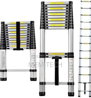 2.9M /9.5ft (10 Steps) Adjustable Aluminum Telescopic Ladder - thumbnail 2