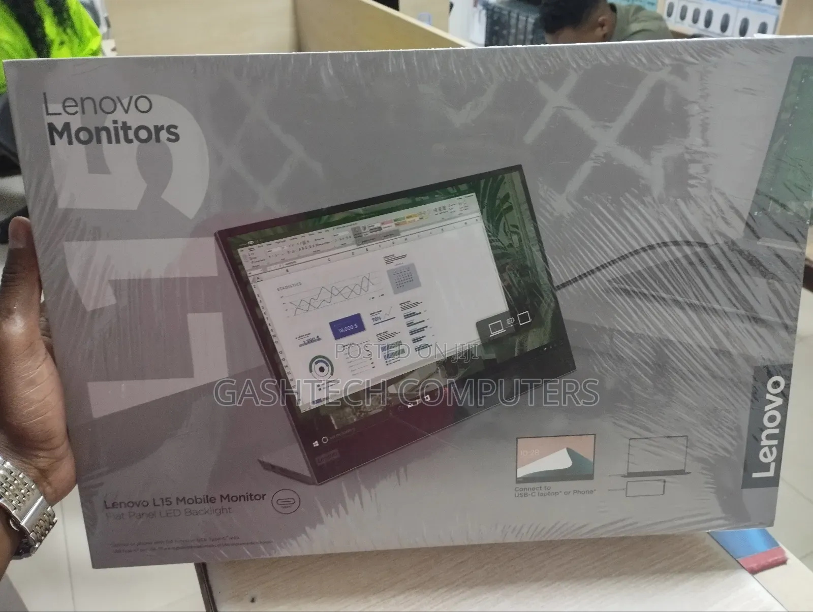 Lenovo L15 15.6" FHD Usb-C Portable Monitor