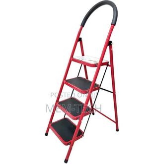4 Step Ladder, Folding Step Stool With Tool Platform - thumbnail 2