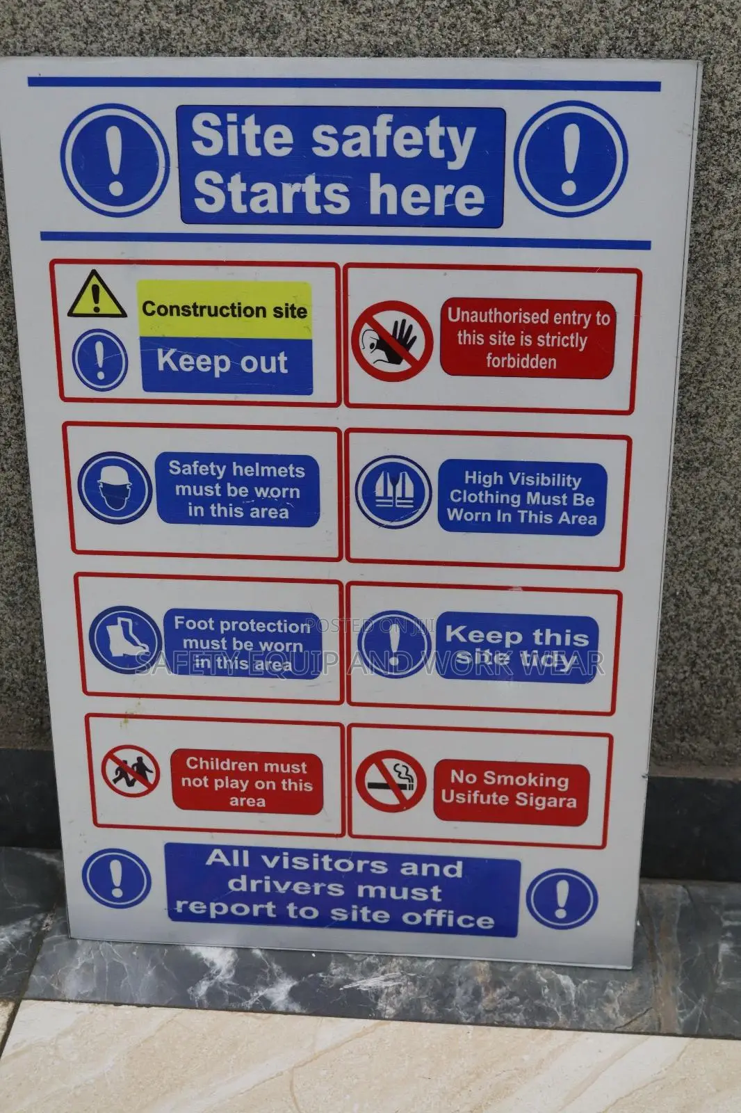 Site Safety Starts Here Reflective Sign