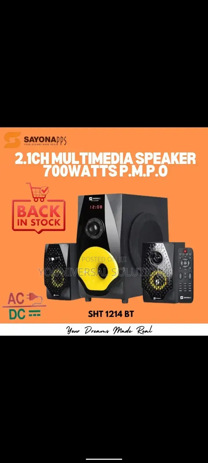 *Sayona SHT-1214bt 2.1 Ac/Dc