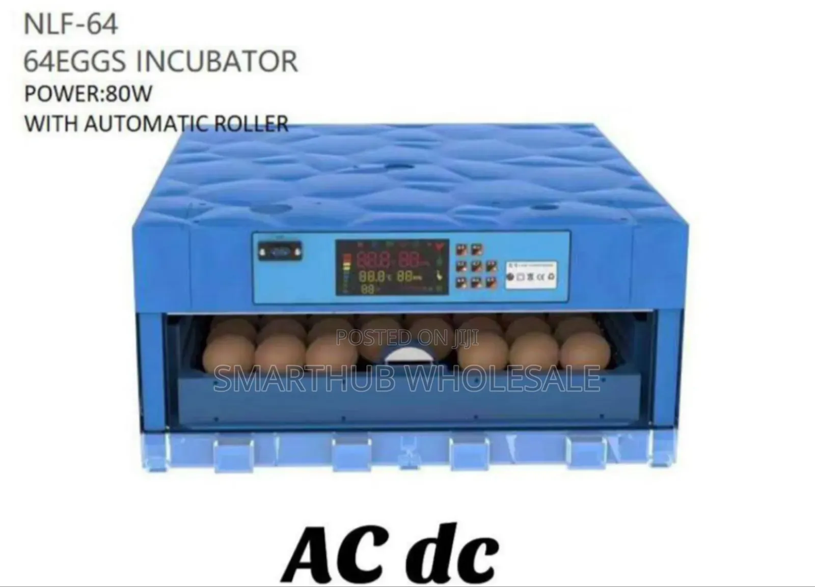 Egg Incubator 64eggs Ac/Dc