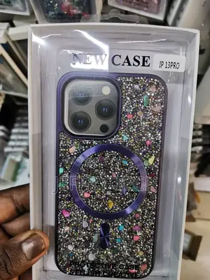iPhone 13 Pro Glitter Cute Plated Case With Magsafe-Purple