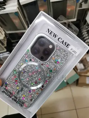 Glitter Magsafe Rhignstone Case for iPhone 14 Pro -Gray