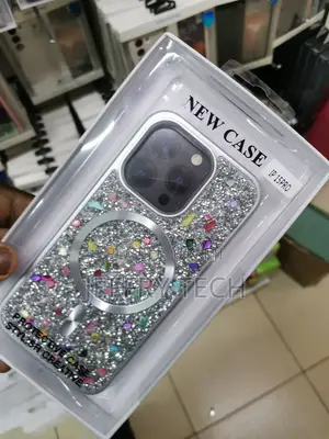 iPhone 15 Pro Bling Glitter Magsafe Rhinestone Case-Gray