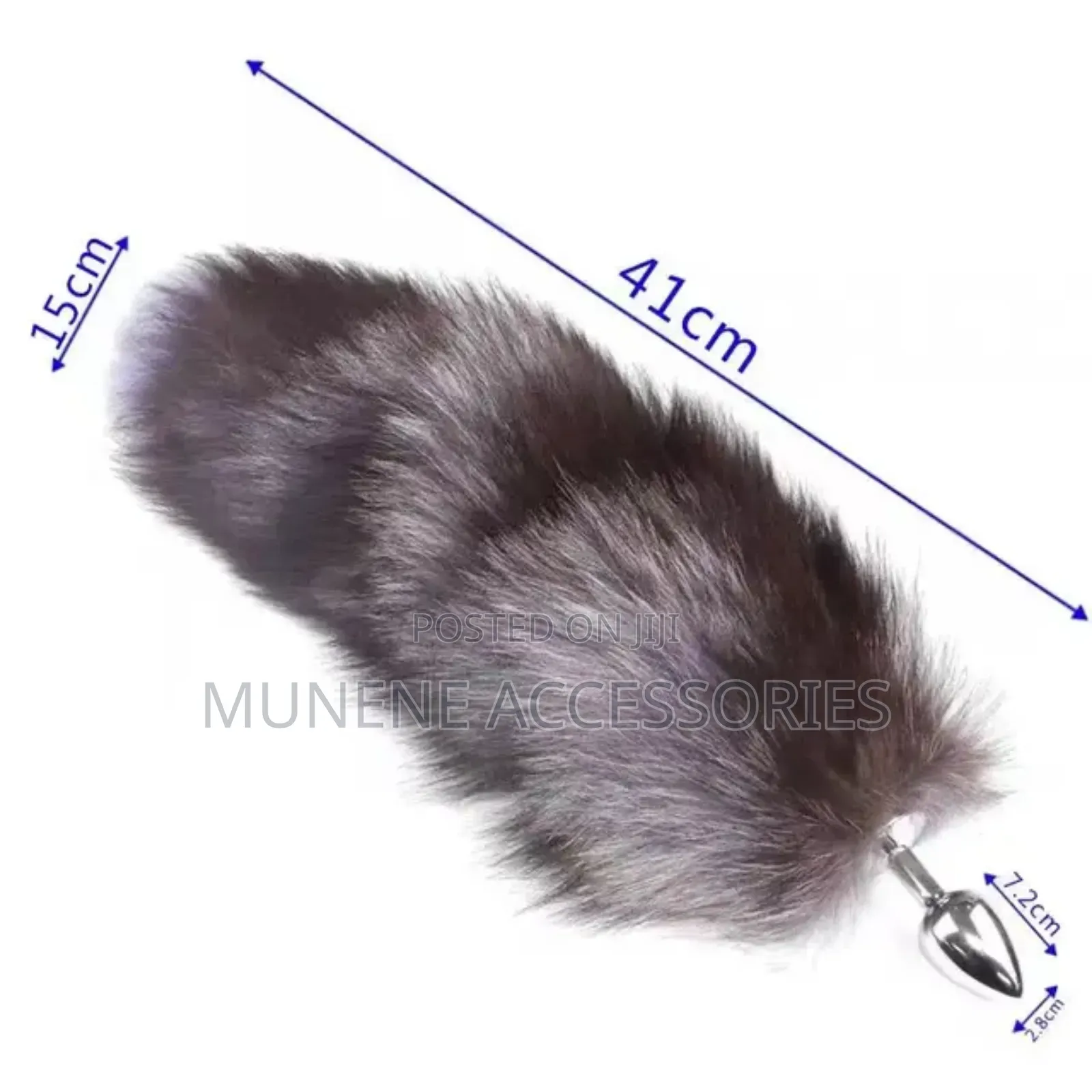 16 Inches Fox Tail Metalic Butt Anal Plug Foxtail Sex Toys