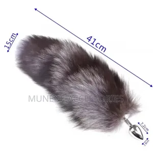 16 Inches Fox Tail Metalic Butt Anal Plug Foxtail Sex Toys