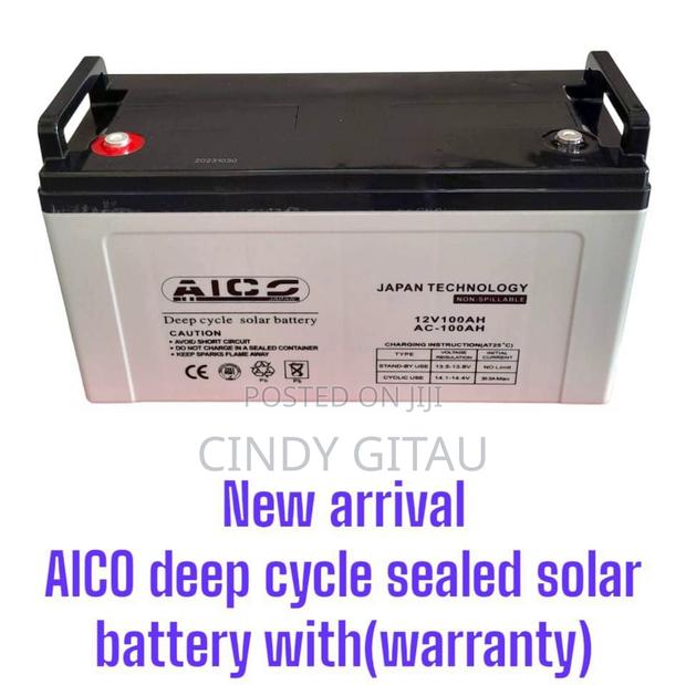 AICO Deep Cycle Sealed Solar Battery With Warrant 100ah