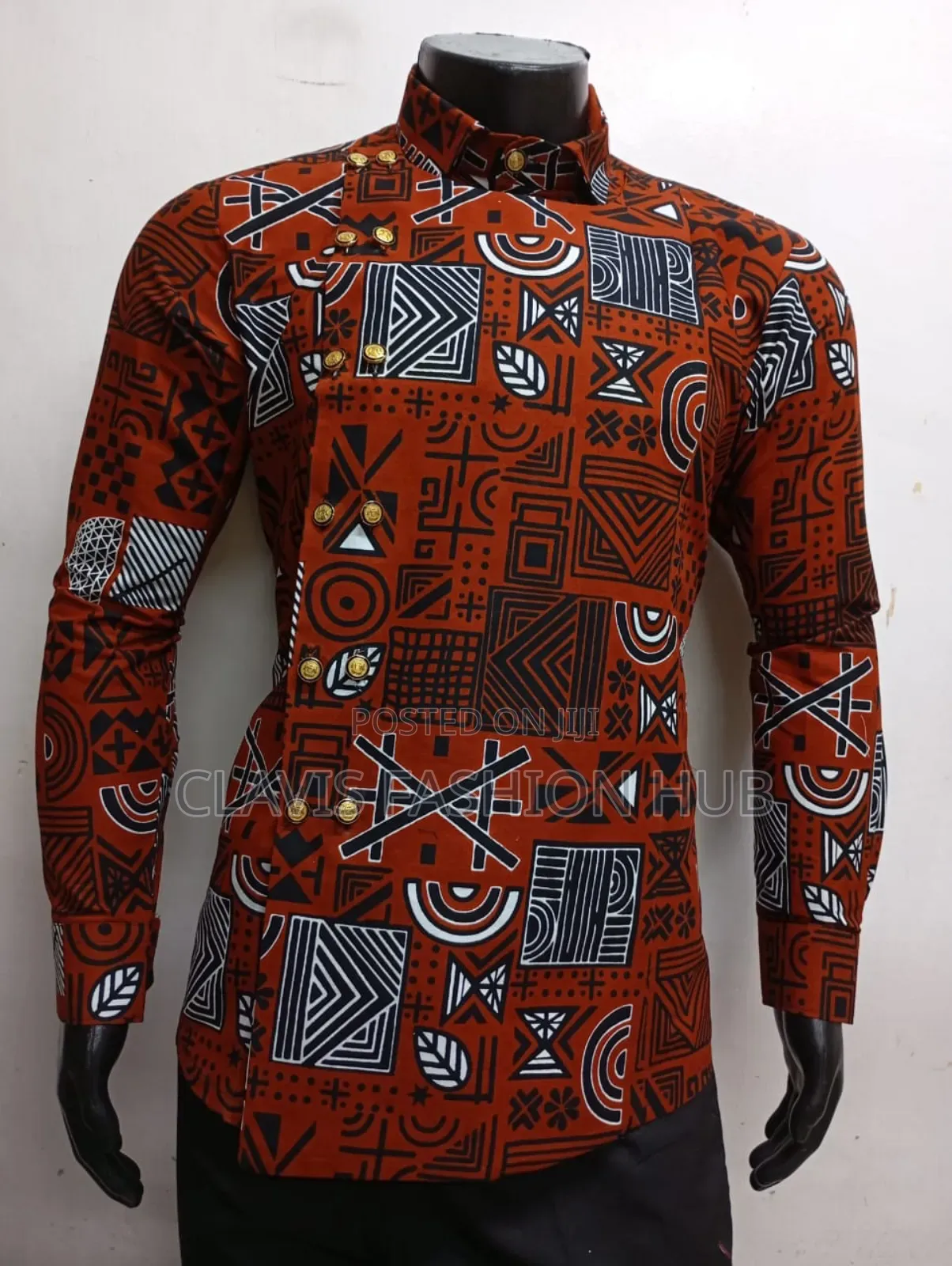 Full Kitenge Men Designer Shirts