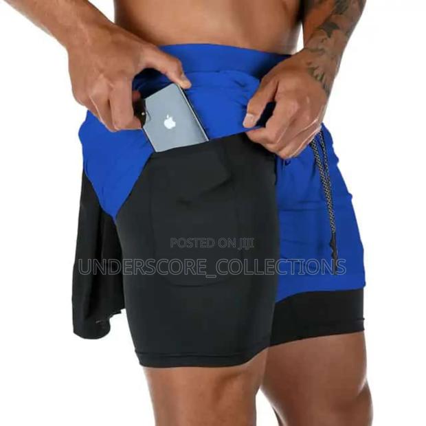 Quick Dry Gym Athletic Workout Shorts With Pocket - thumbnail 2