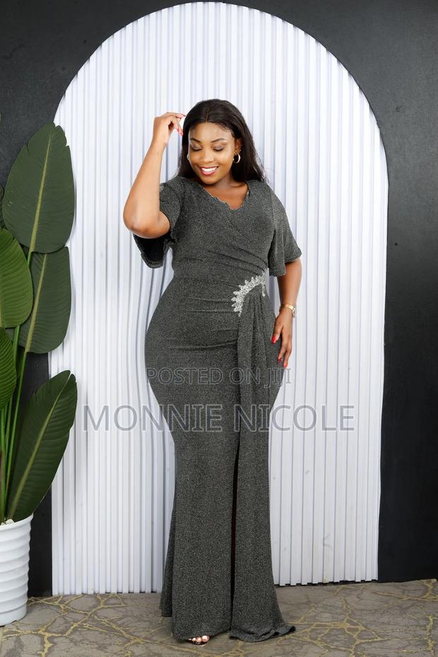 Posh Silver Grey Dinner Dress/Graduation Dress