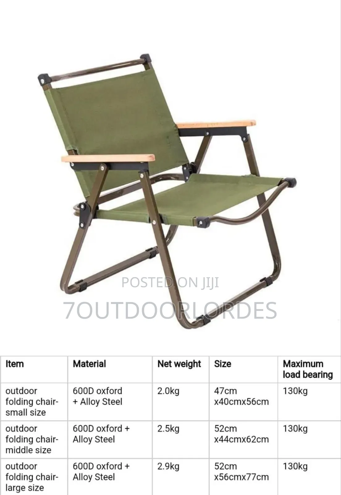 Khaki Kermit Medium Camping Chairs