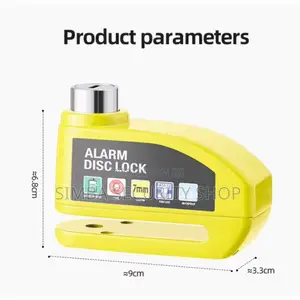 Anti-Theft Alarm Brake Disc Lock Motorcycle Bicycle Siren