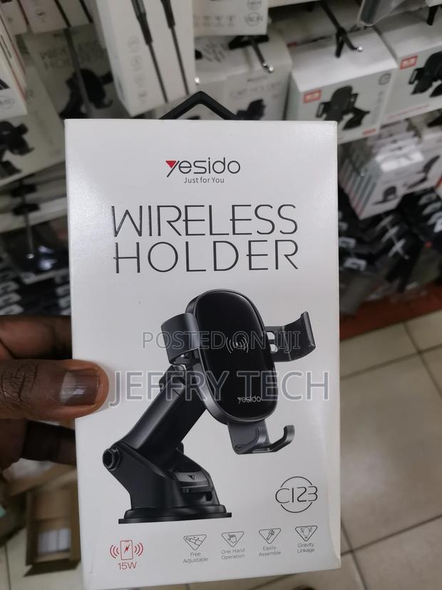 Fast Wireless Car Phone Holder With Charging, 15W, 360 Rotat