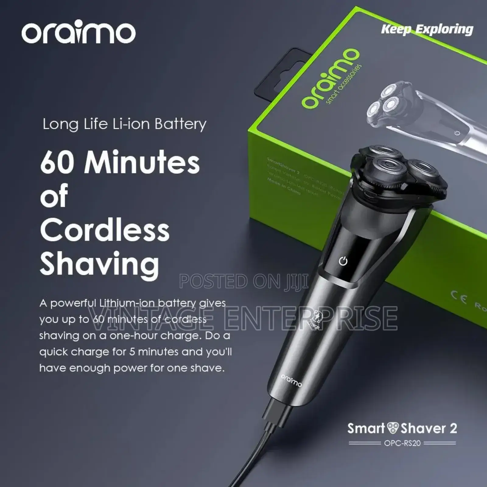 Oraimo Shaver 2 IPX 7 Smoothness