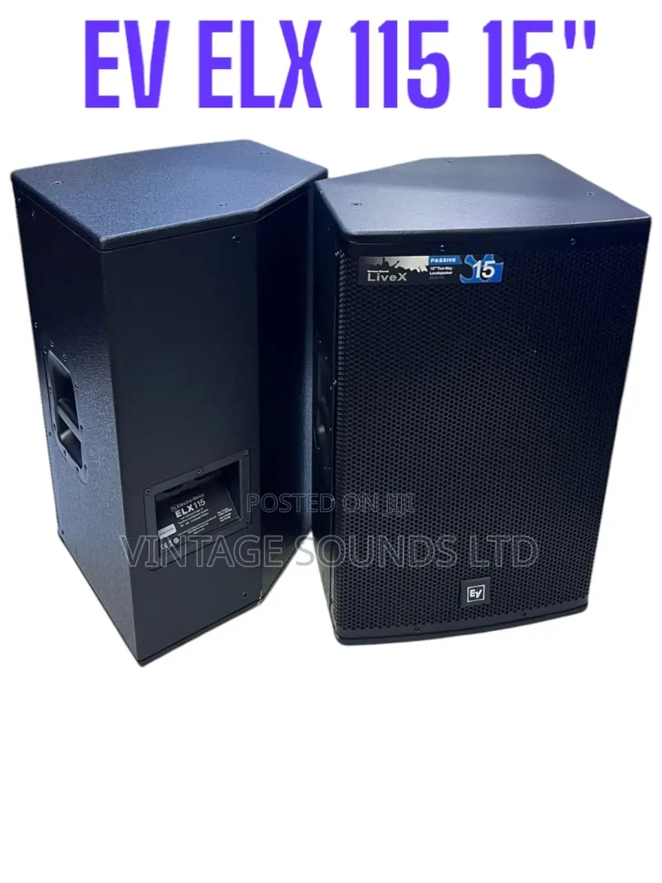Ev Elx 115 15” 2way Midrange Loudspeaker Speaker Black 1pcs