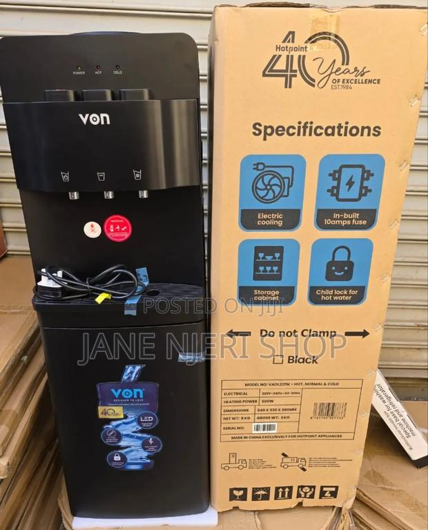 Von Water Dispenser 3 Taps Black