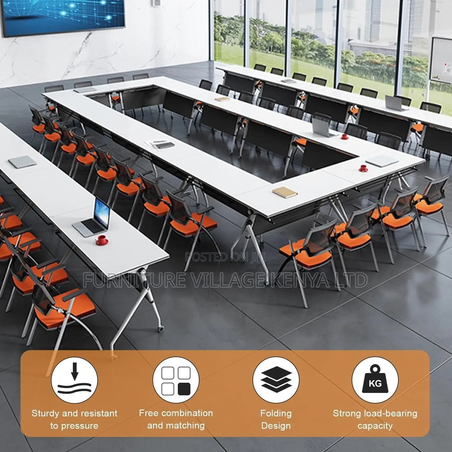 Office Table :Conference Flip Top Office Table