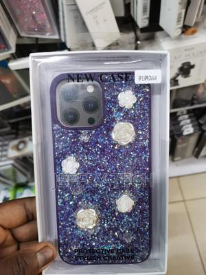 Rose Glitter Flower Luxury Case for iPhone 13 Pro Max-Purple - thumbnail 2