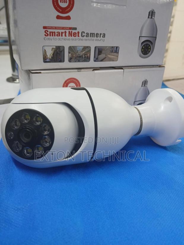 PTZ Rotating Wifi Bulb Camera New V380 - main view