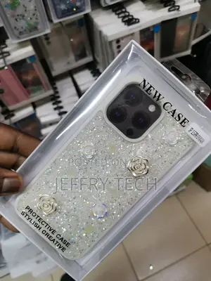 Rose Glitter Flower Phone Case - iPhone 15 Pro Max